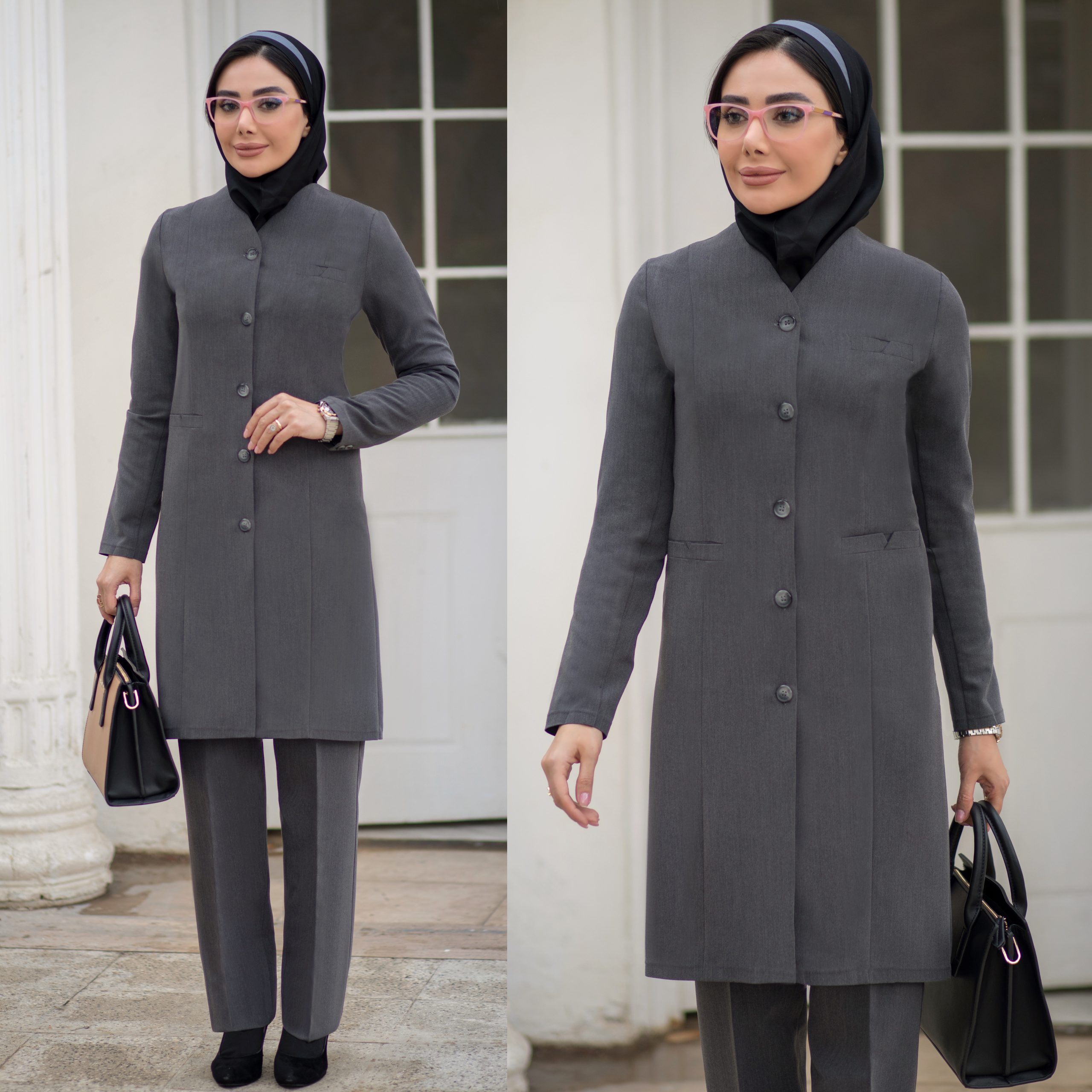 مانتو شلوار یقه هفت کد 640 Image 10