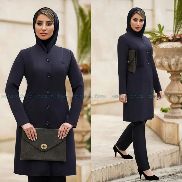 مانتو شلوار یقه هفت کد 640