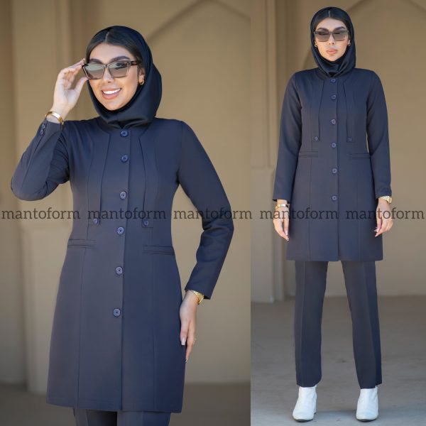 مانتو شلوار جلیقه ای کد 650