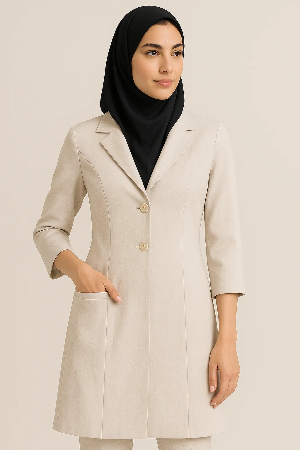مانتوی اداری تابستانی ساده و شیک مناسب محیط کار